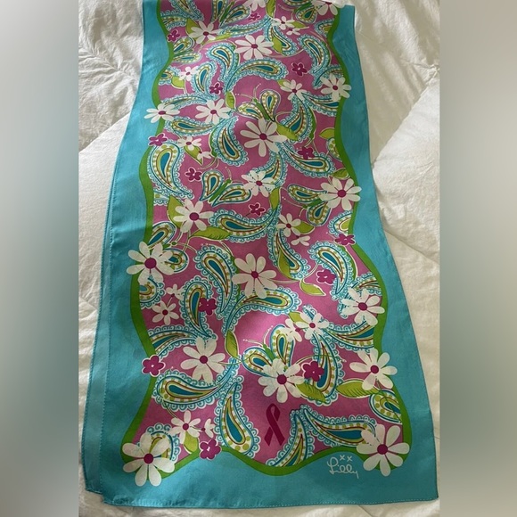 LILLY PULITZER SILK MULTICOLOR SCARF - Picture 4 of 11